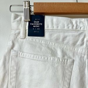 White Denim Mini Skirt